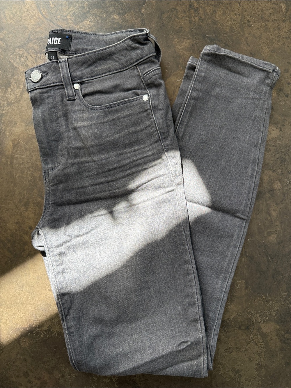 PAIGE gray skinny jeans